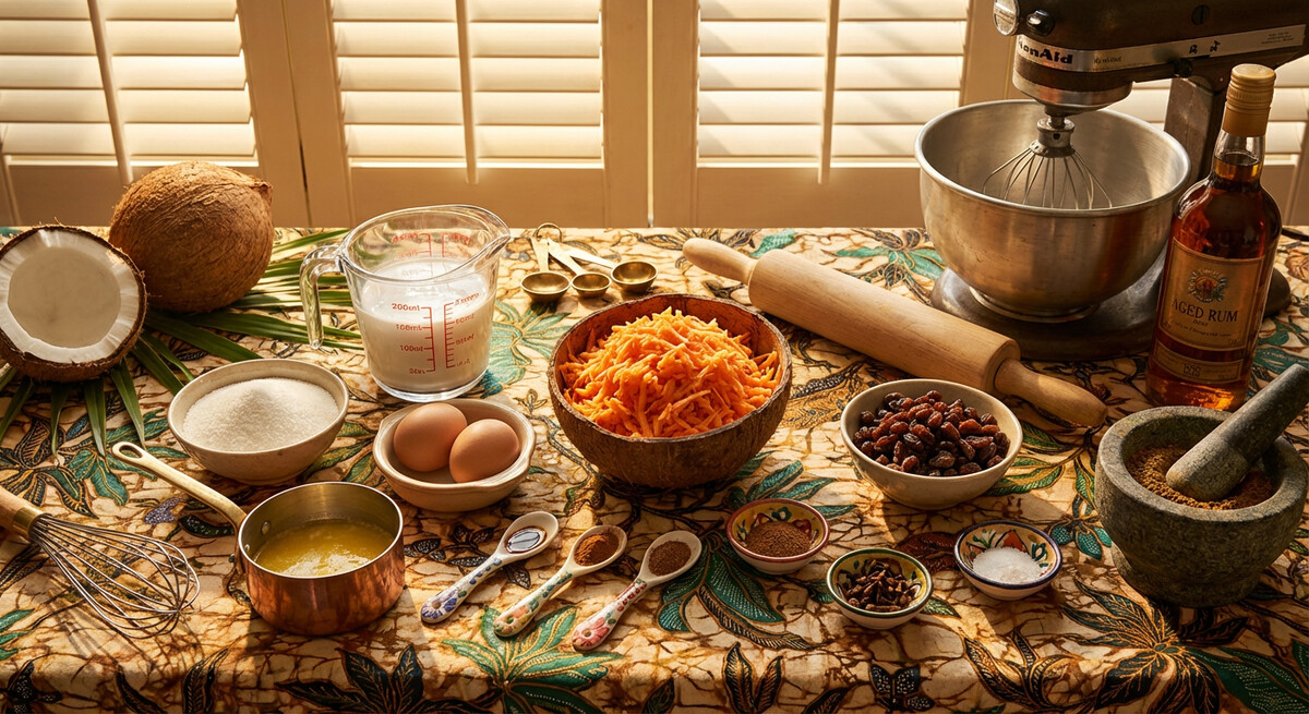Mise en Place: Gâteau Patate Douce (Haitianischer Süßkartoffelkuchen)