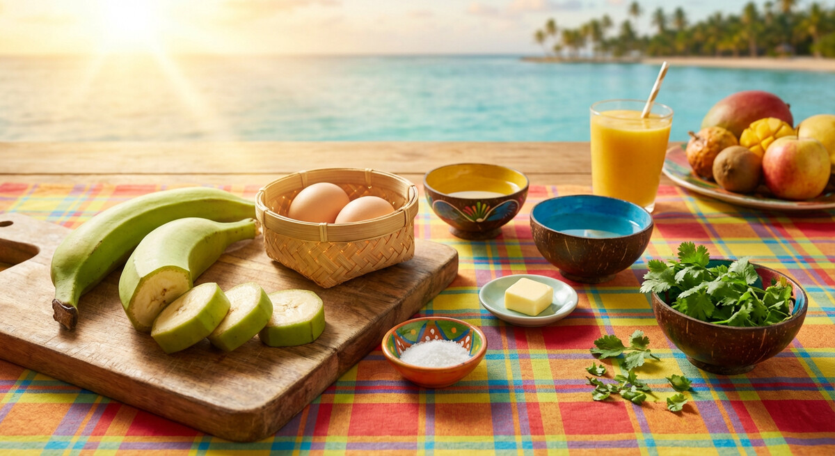 Mise en Place: Kubanische Tostones mit Spiegelei