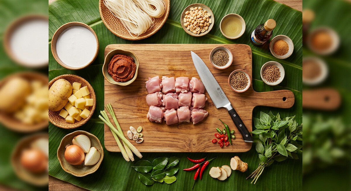 Mise en place: Curry Massaman au Poulet