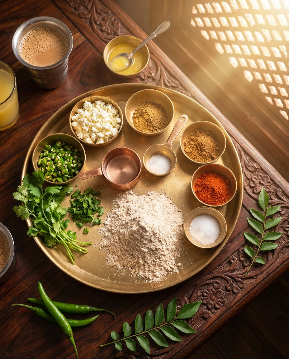 Mise en place: Paratha au Paneer