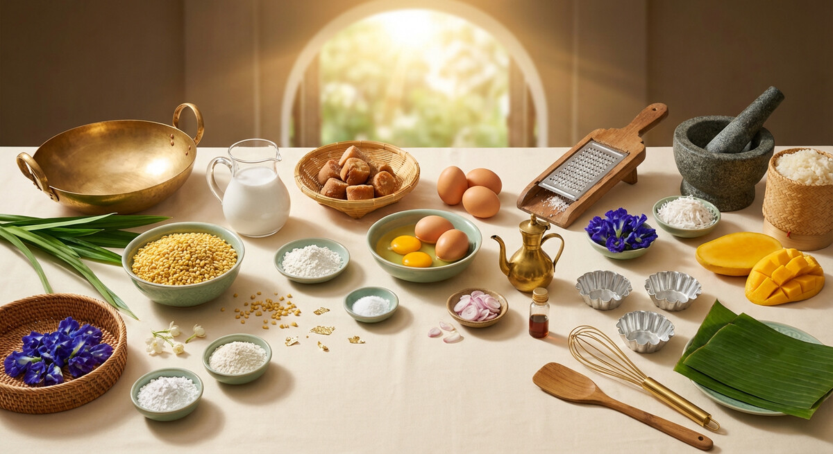 Mise en place: Khanom Mo Kaeng