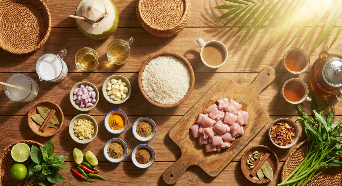 Mise en place: Khao Mok Gai (Biryani de poulet thaïlandais)