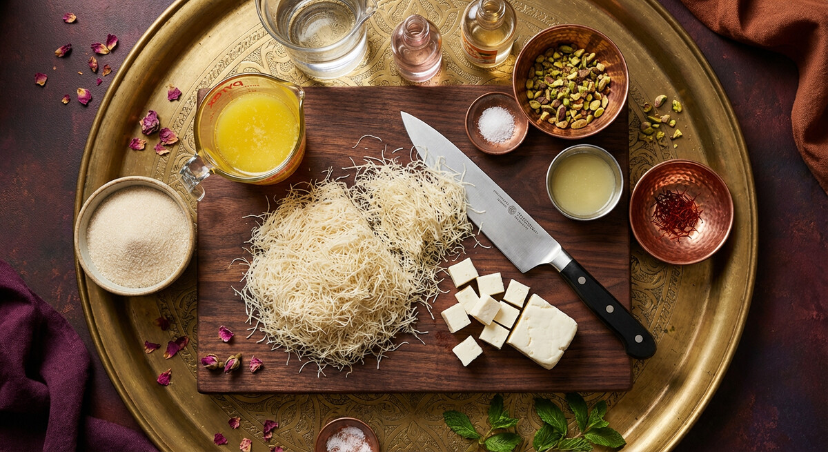 Mise en place: Knafeh
