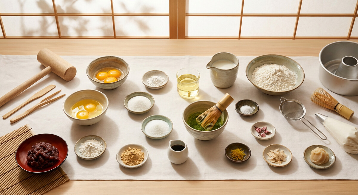 Mise en place: Gâteau Chiffon au Matcha