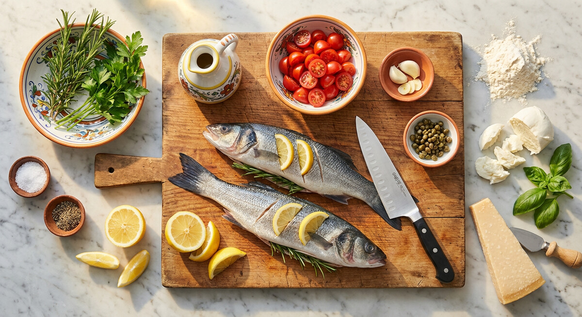 Mise en place: Lubina al Horno
