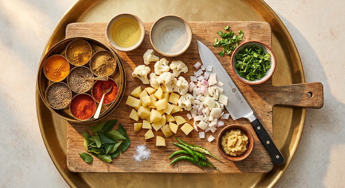 Mise en place: Aloo Gobi