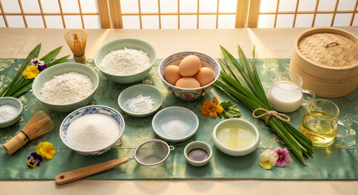 Mise en place: Gâteau Pandan