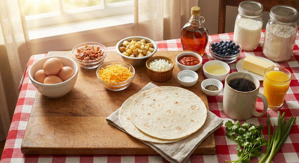 Mise en place: Burrito du Petit-Déjeuner