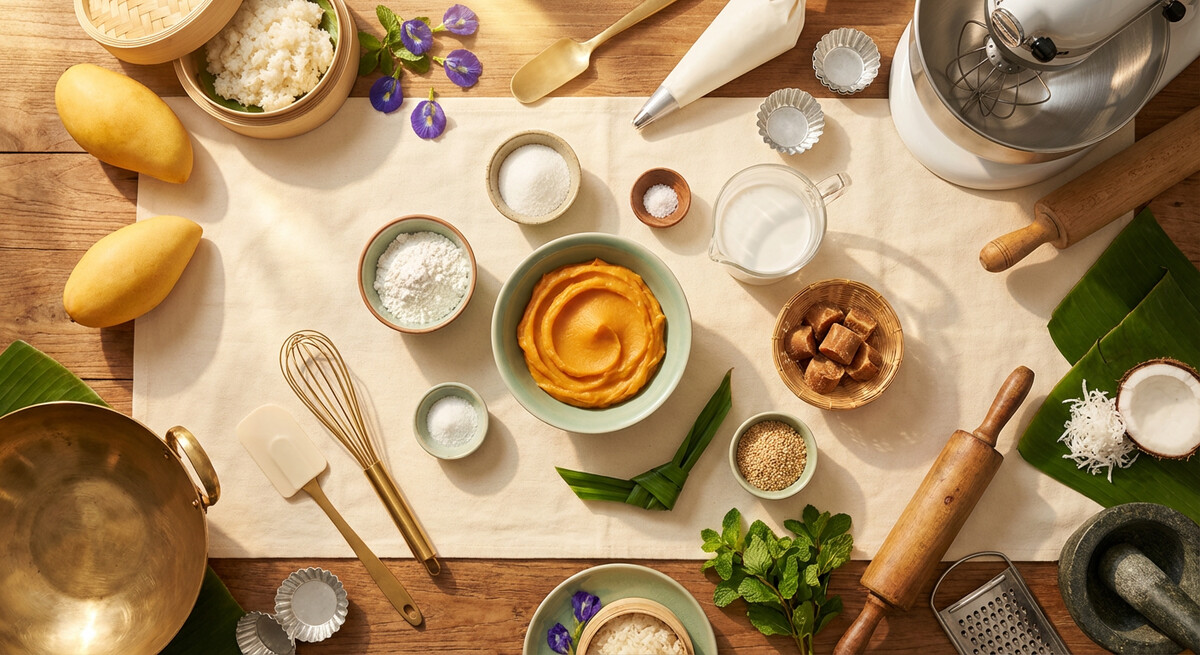 Mise en place: Boules de patate douce au lait de coco