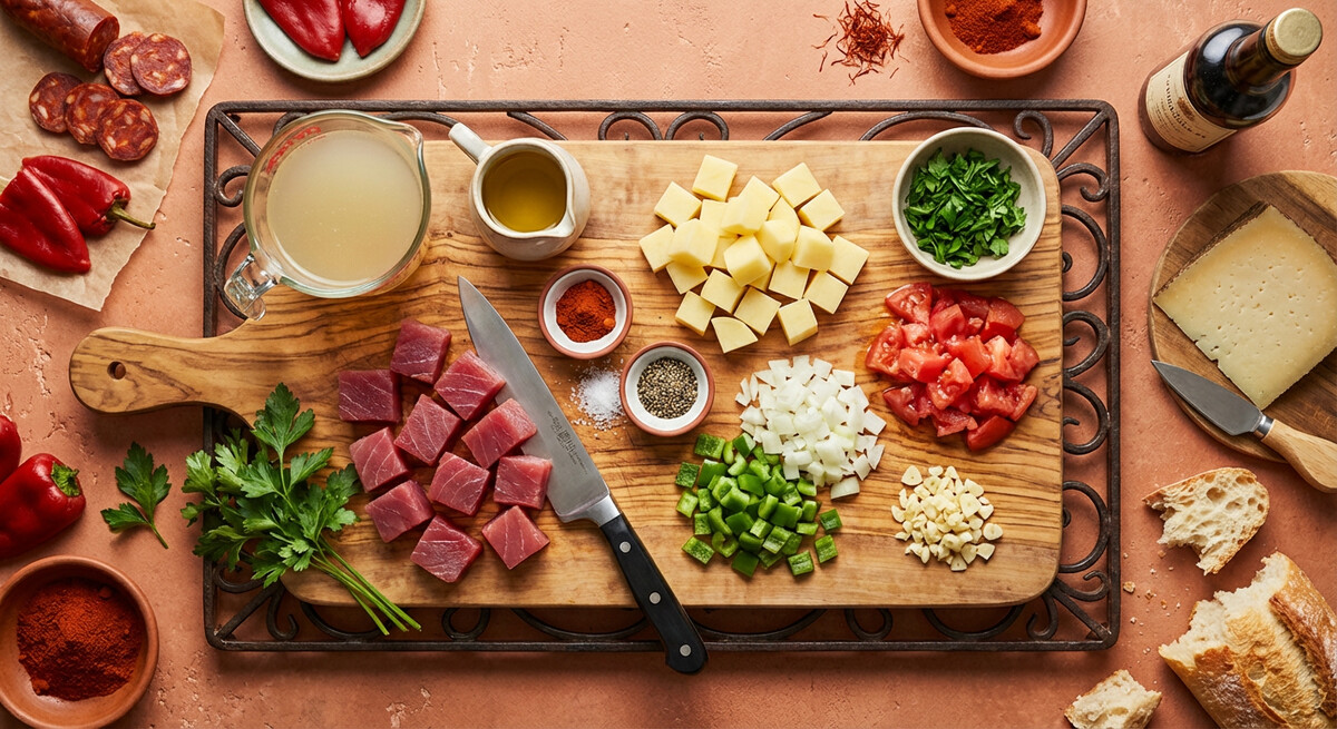 Mise en place: Marmitako