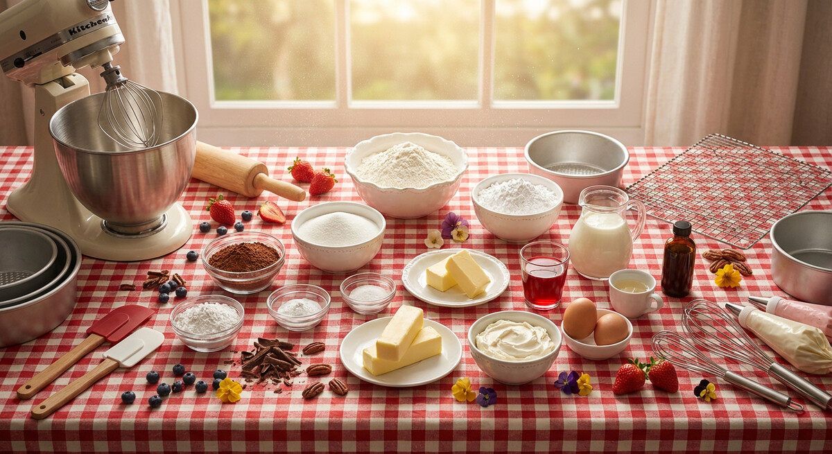 Mise en place: Gâteau Velours Rouge