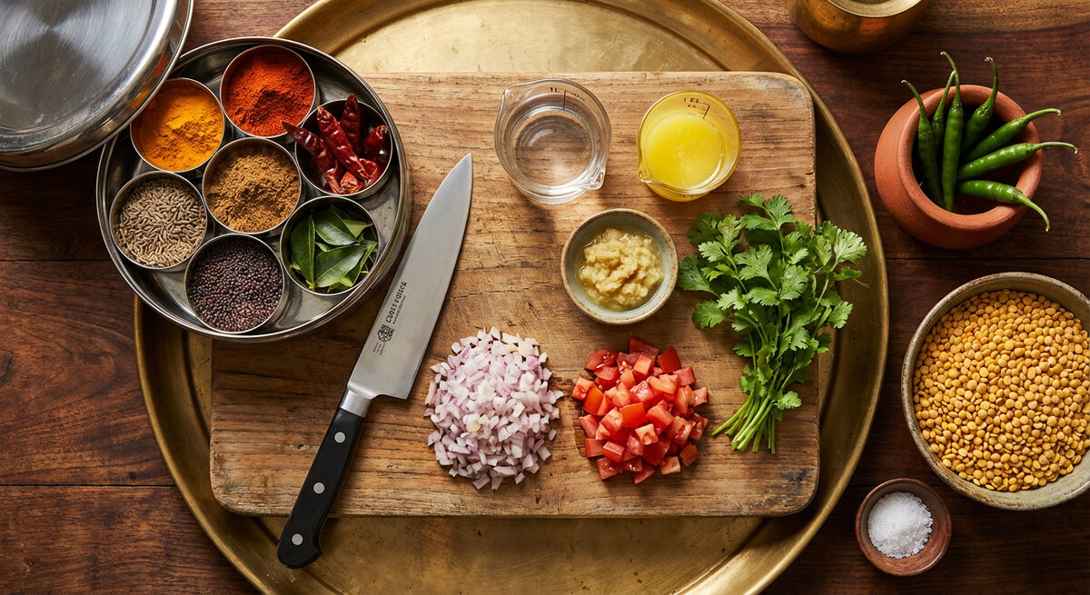 Mise en place: Dal Tadka