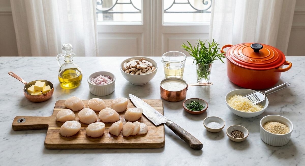 Mise en place: Vieiras Saint-Jacques