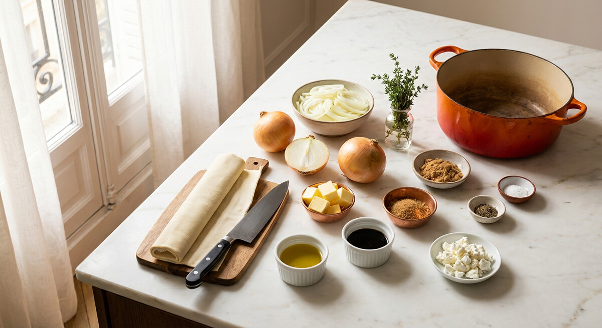 Mise en place: Tarta Tatin (Salada)