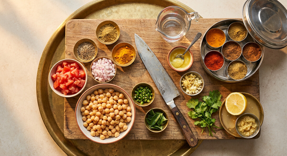 Mise en place: Chana Masala