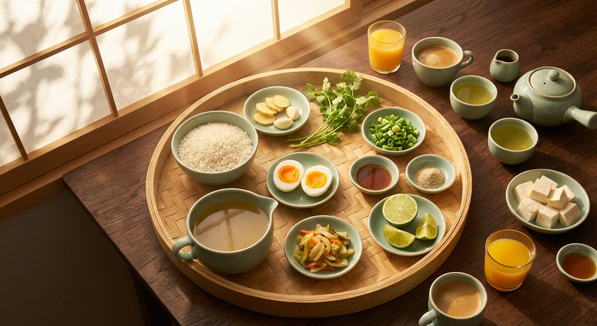 Mise en place: Soupe de riz thaïlandaise