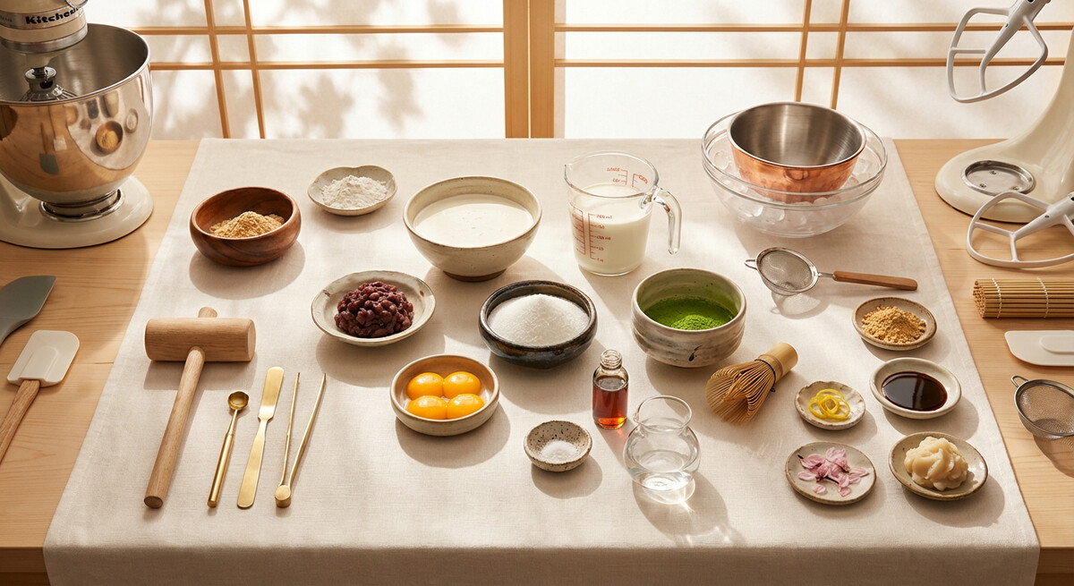 Mise en place: Glace au Matcha