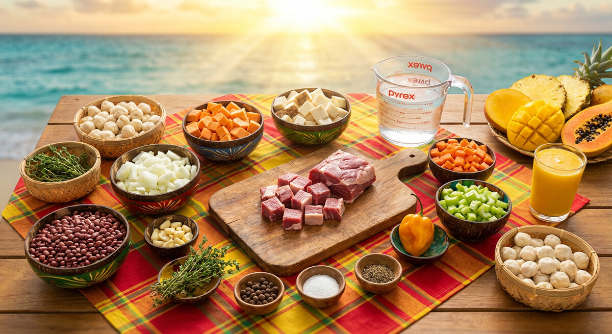 Mise en Place: Jamaikanische Suppe mit roten Erbsen