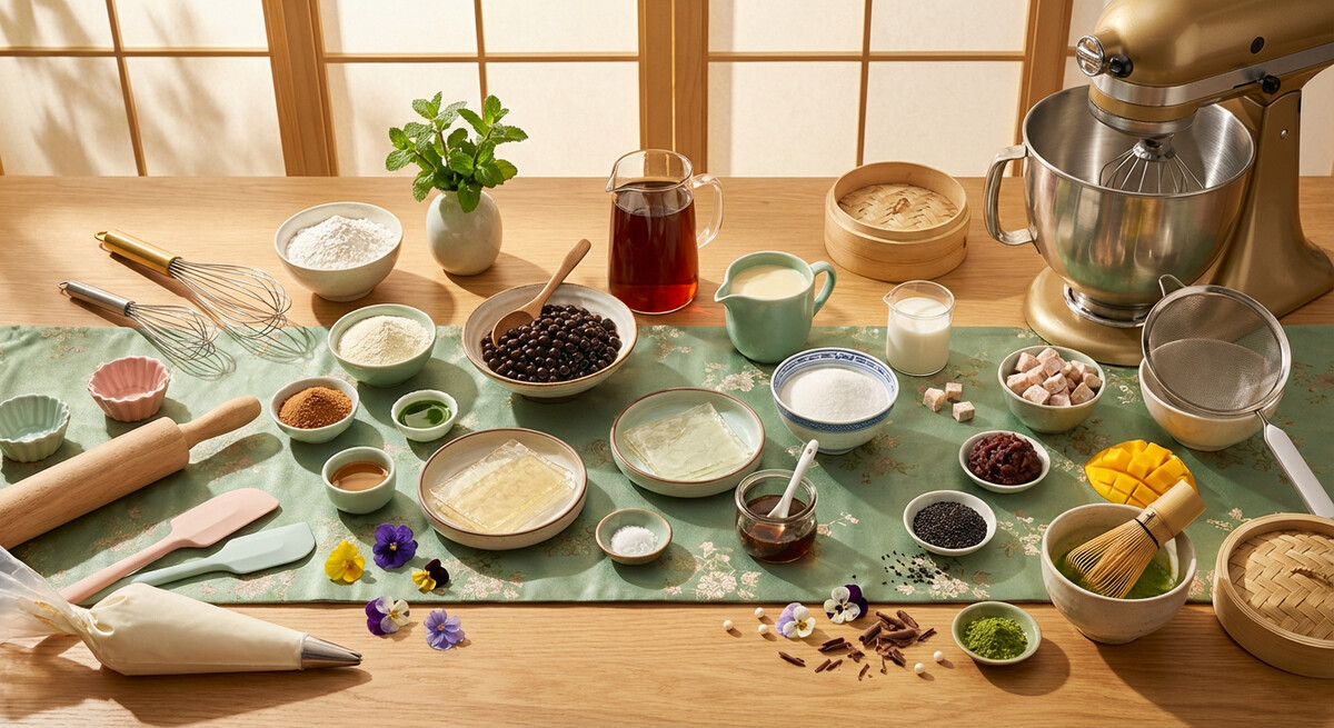 Mise en place: Pudding Bubble Tea