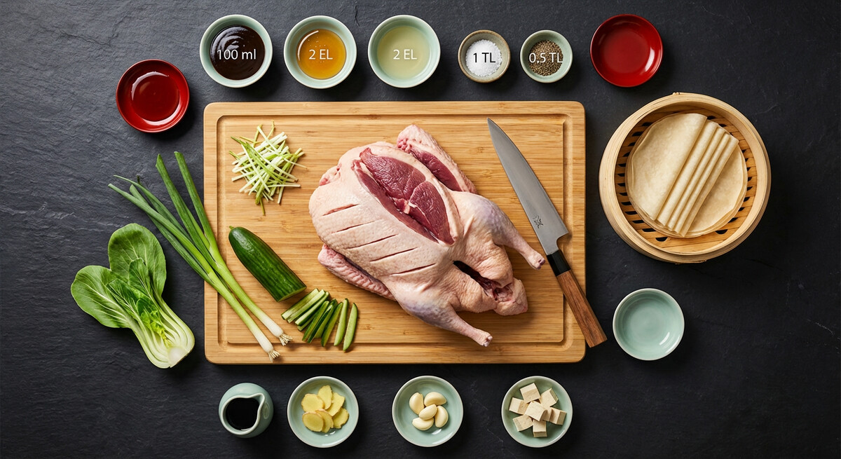 Mise en place: Canard laqué à la pékinoise