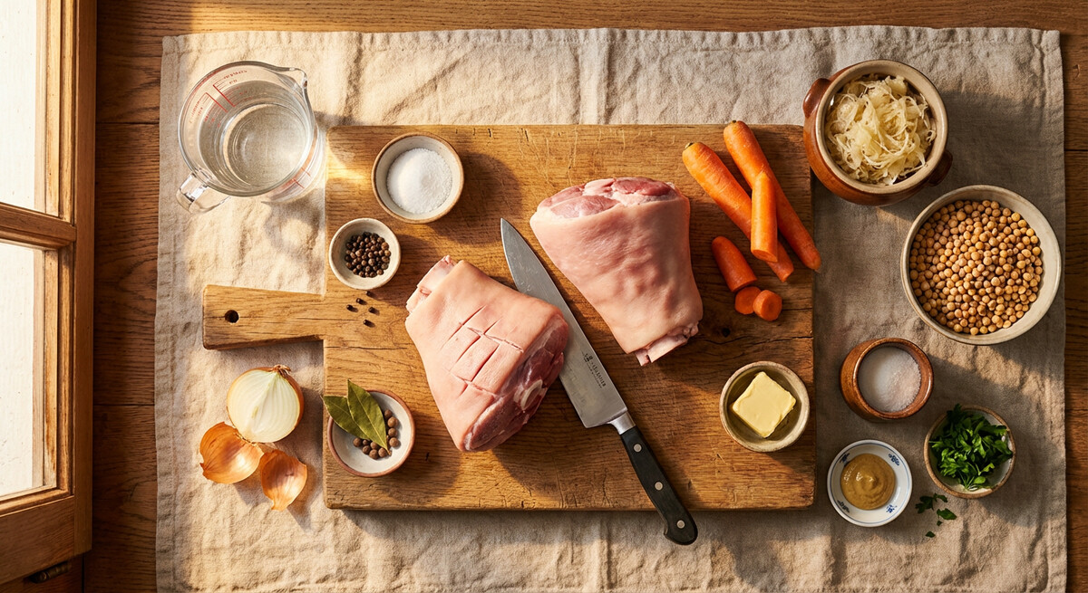 Mise en place: Codillo de cerdo hervido