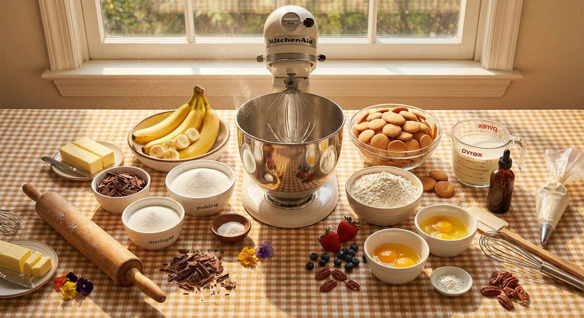 Mise en place: Pouding aux Bananes