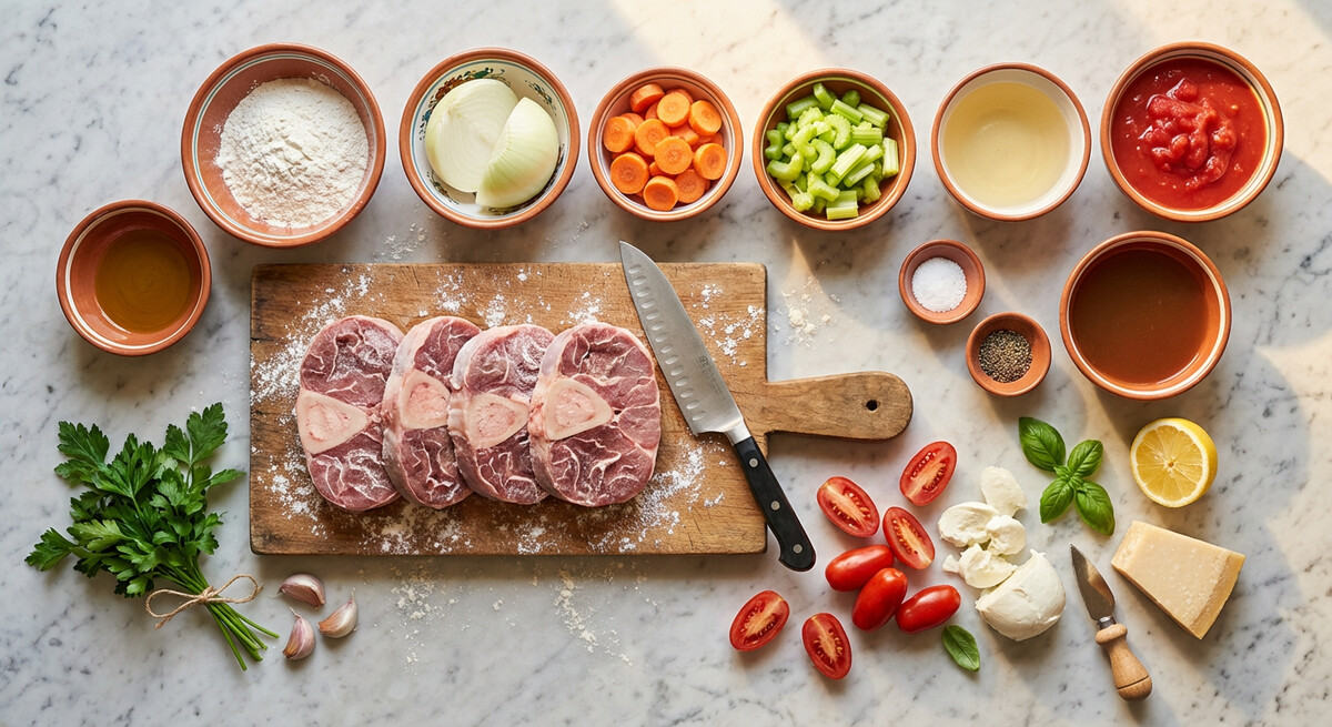 Mise en place: Ossobuco a la Milanesa