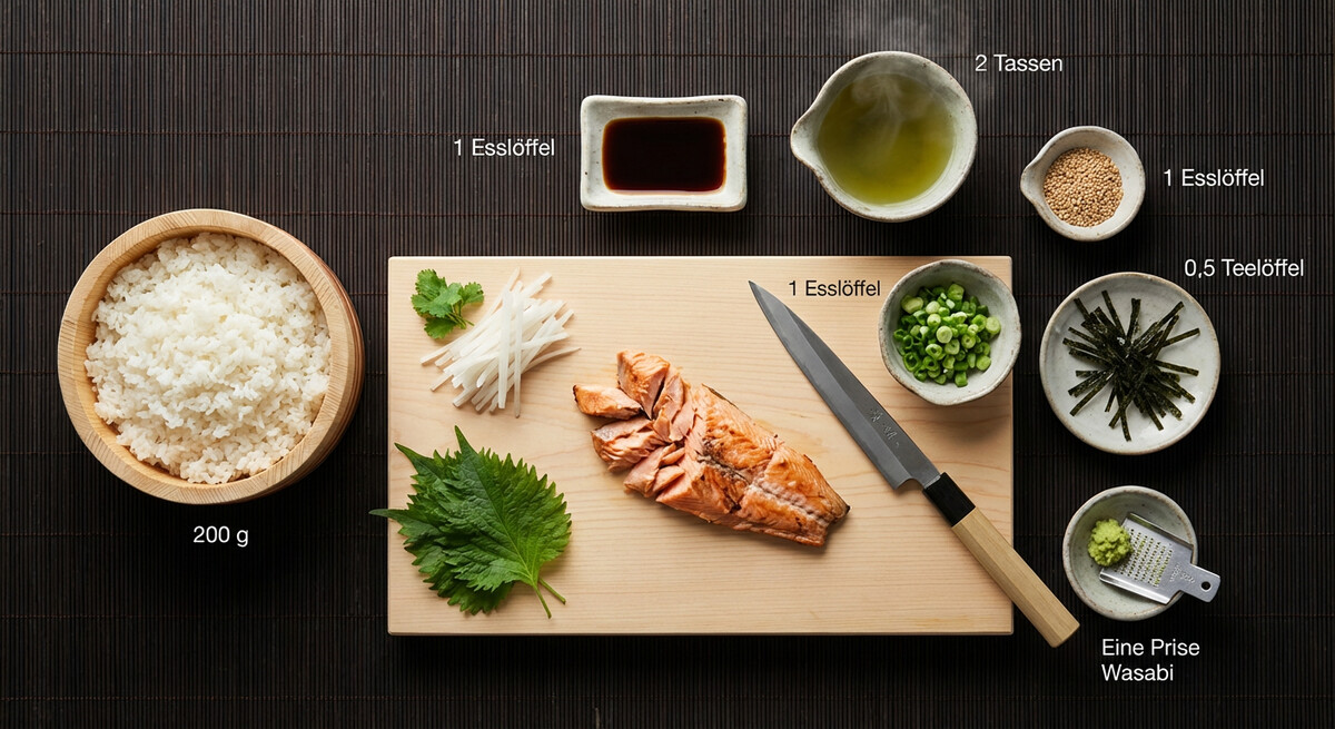 Mise en place: Chazuke au saumon