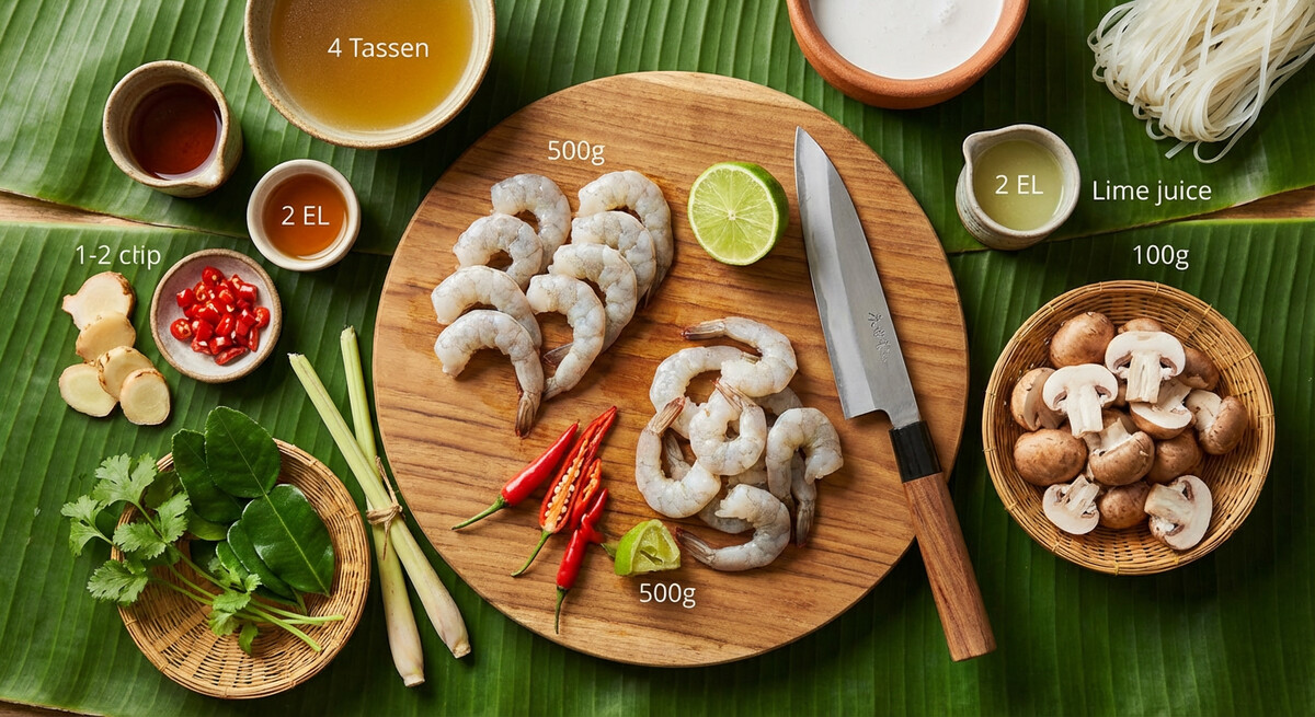 Mise en place: Tom Yum Goong (Soupe Épicée aux Crevettes)