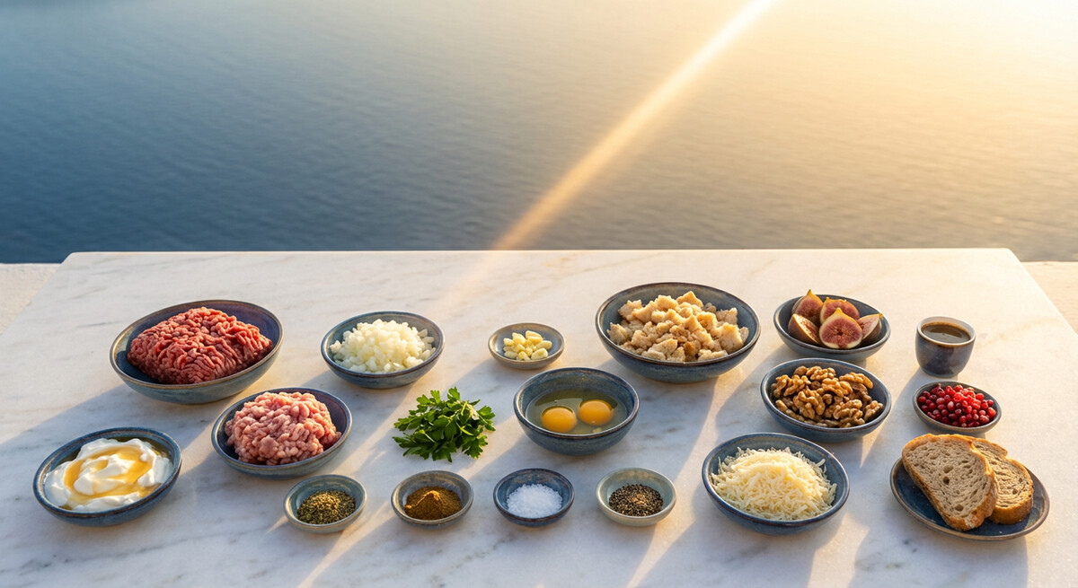 Mise en place: Kreatopsomo (Pan de Carne)