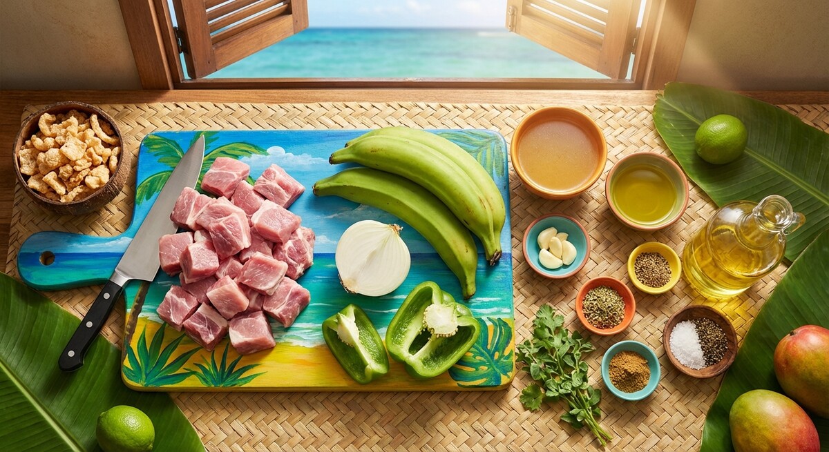 Mise en Place: Puerto Rican Mofongo mit Carne Frita