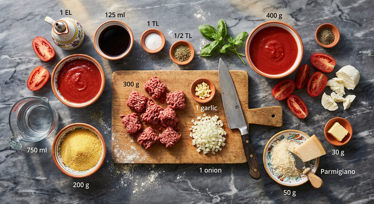 Mise en place: Polenta con Ragú