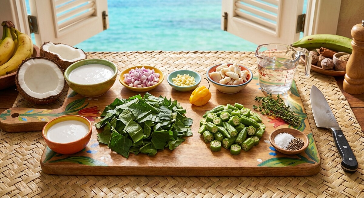 Mise en Place: Trinidadianisches Callaloo