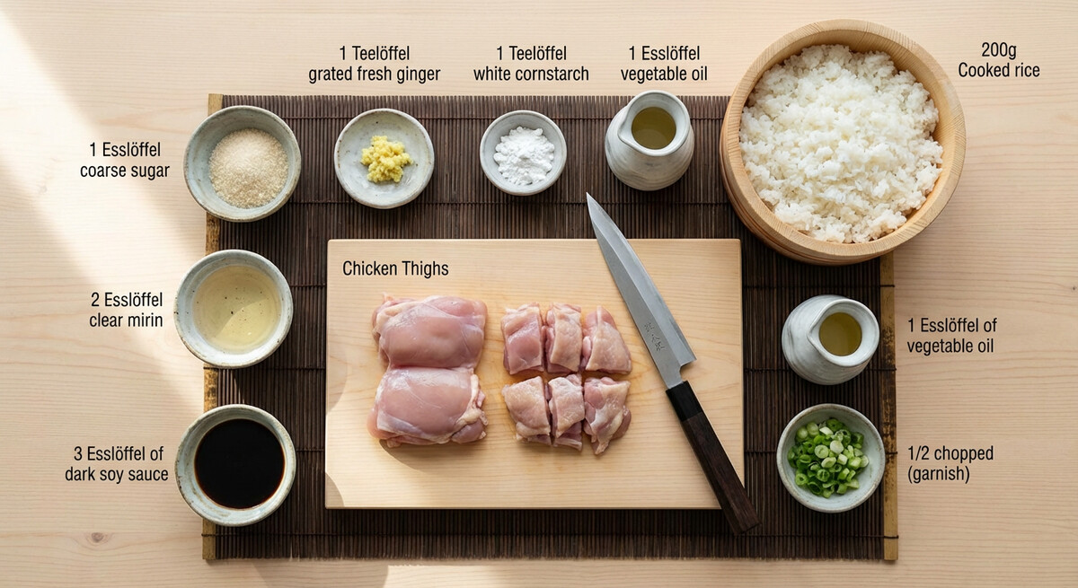 Mise en place: Poulet Teriyaki Grillé avec Riz